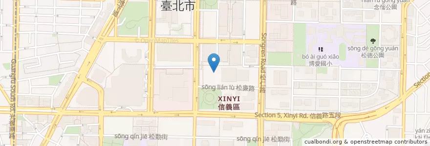 Mapa de ubicacion de 究牛鐵板燒 en Taïwan, Nouveau Taipei, Taipei, District De Xinyi.