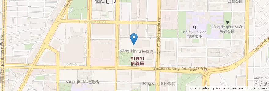 Mapa de ubicacion de 究PASTA en Taïwan, Nouveau Taipei, Taipei, District De Xinyi.