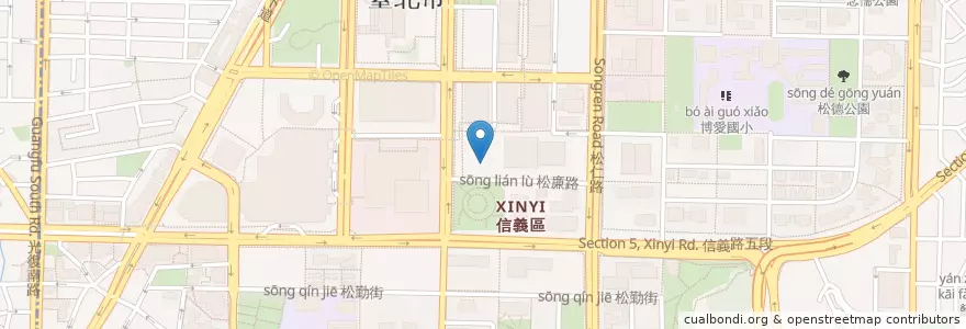 Mapa de ubicacion de 神戶果実 en 臺灣, 新北市, 臺北市, 信義區.