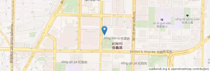 Mapa de ubicacion de 滿粥穗實在粥麵 en Taïwan, Nouveau Taipei, Taipei, District De Xinyi.