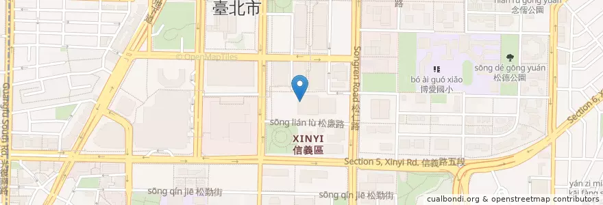 Mapa de ubicacion de 大河屋 en Taiwán, Nuevo Taipéi, Taipéi, 信義區.