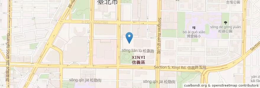 Mapa de ubicacion de 蟹舞海鮮 en Taiwan, Nuova Taipei, Taipei, Distretto Di Xinyi.