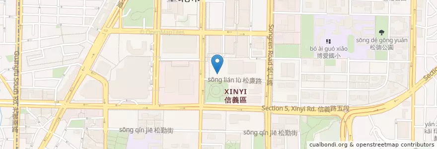 Mapa de ubicacion de 米塔精彩迷你鍋 en 台湾, 新北市, 台北市, 信義区.