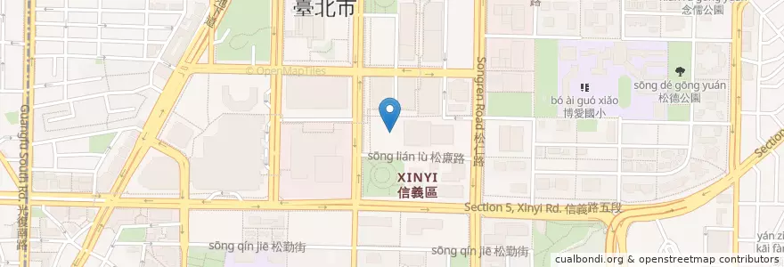 Mapa de ubicacion de 天丼てんや en تايوان, تايبيه الجديدة, تايبيه, 信義區.