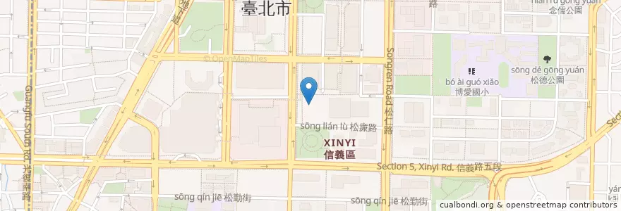 Mapa de ubicacion de 初牛炭火直燒丼飯專賣店 en تايوان, تايبيه الجديدة, تايبيه, 信義區.
