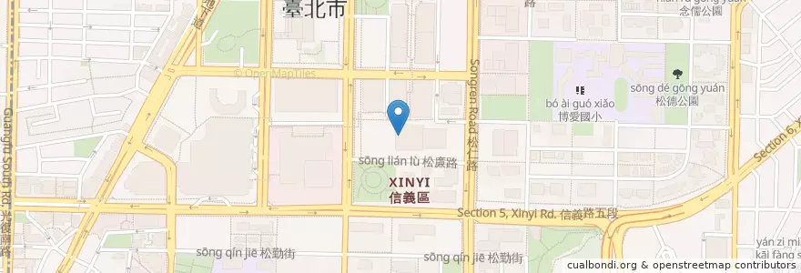 Mapa de ubicacion de 涮鍋里 en Taiwan, Nuova Taipei, Taipei, Distretto Di Xinyi.