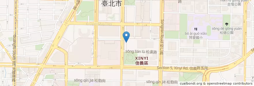 Mapa de ubicacion de 盛合屋 en 臺灣, 新北市, 臺北市, 信義區.