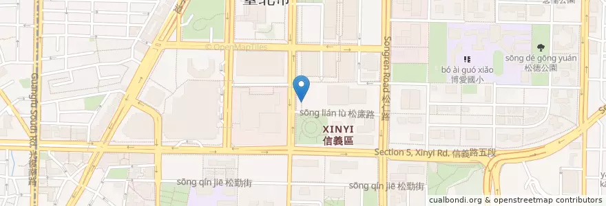 Mapa de ubicacion de 漢堡王 en 臺灣, 新北市, 臺北市, 信義區.