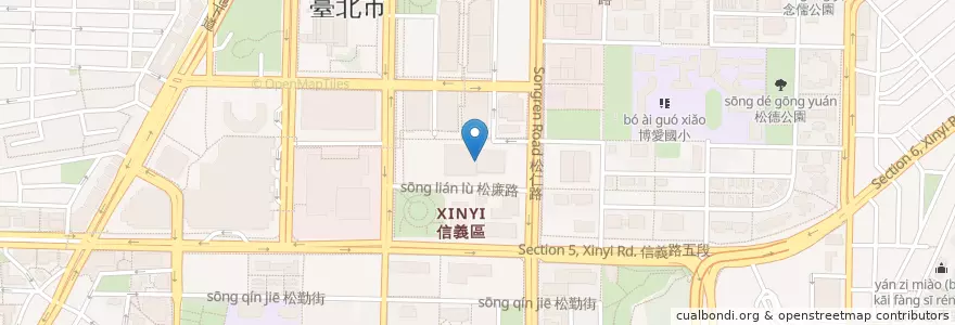 Mapa de ubicacion de SAFFRON 46 en تايوان, تايبيه الجديدة, تايبيه, 信義區.