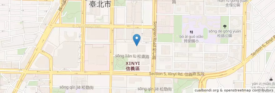 Mapa de ubicacion de MiraWan en Taiwán, Nuevo Taipéi, Taipéi, 信義區.