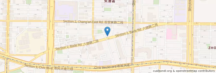 Mapa de ubicacion de 拉麵公子 en Тайвань, Новый Тайбэй, Тайбэй, 中山區.