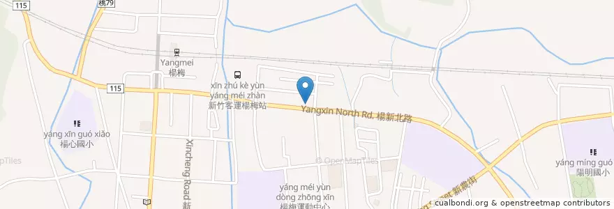 Mapa de ubicacion de 托啡熊精品咖啡烘焙坊 en 타이완, 타오위안 시, 양메이 구.