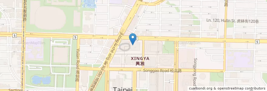 Mapa de ubicacion de Smith X Hsu 現代茶館 en Taiwan, Nuova Taipei, Taipei, Distretto Di Xinyi.