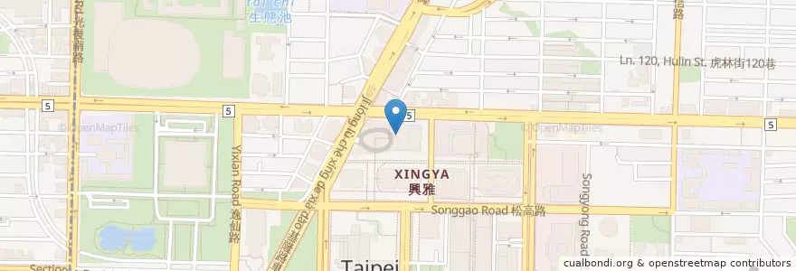 Mapa de ubicacion de 涮乃葉 en Taïwan, Nouveau Taipei, Taipei, District De Xinyi.