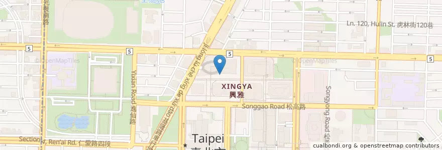 Mapa de ubicacion de 尾張 鶏三和 親子丼專賣店 en Тайвань, Новый Тайбэй, Тайбэй, 信義區.