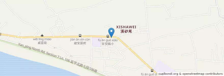 Mapa de ubicacion de 白髮先生的麵店 en Taiwán, Nuevo Taipéi, Taipéi, 士林區.