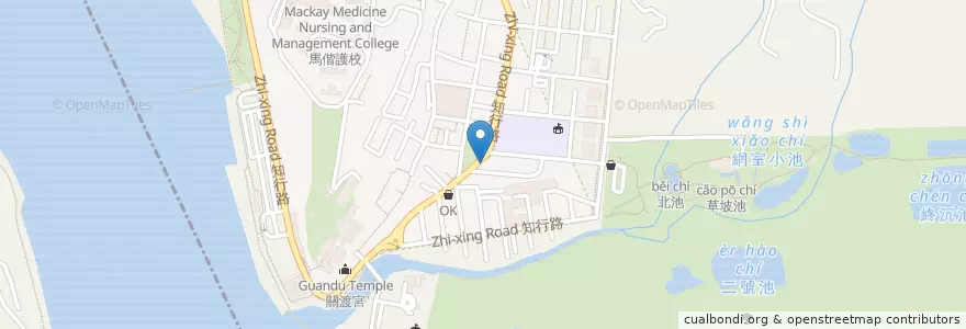 Mapa de ubicacion de 關渡豆漿 en Тайвань, Новый Тайбэй, Тайбэй, 北投區.