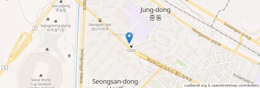Mapa de ubicacion de 삼성영어 en كوريا الجنوبية, سول, 마포구.