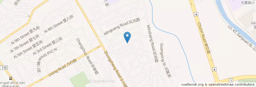 Mapa de ubicacion de 張傢店排骨酥 en Taiwan, Taoyuan, Taoyuan.