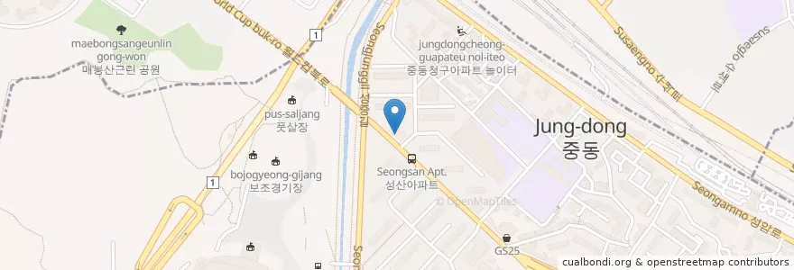Mapa de ubicacion de 키다리동물병원 en 韩国/南韓, 首尔, 麻浦區.