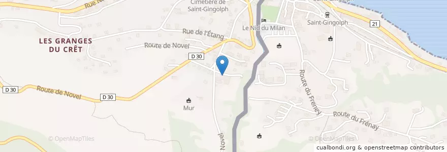 Mapa de ubicacion de Crèche Les Petits Salés en فرانسه, فرانسه متروپل, Auvergne-Rhône-Alpes, Haute-Savoie, Thonon-Les-Bains, Saint-Gingolph.