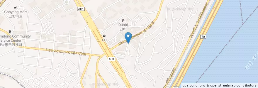 Mapa de ubicacion de Dublin Na Na SC en 대한민국, 서울, 용산구, 한남동.
