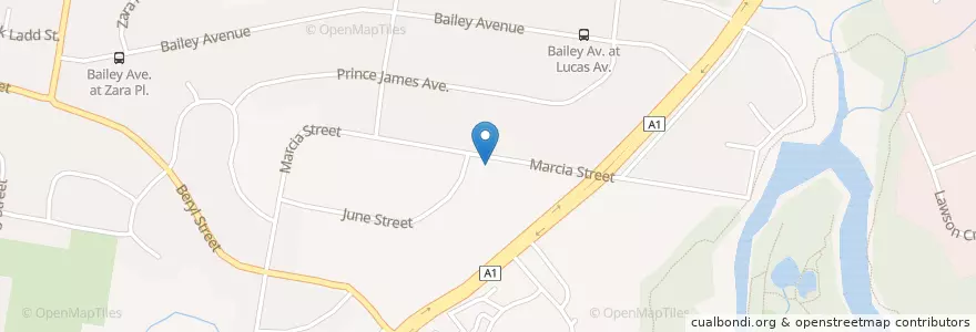 Mapa de ubicacion de Marcia Street Takeaway en Australia, Nueva Gales Del Sur, Coffs Harbour City Council.