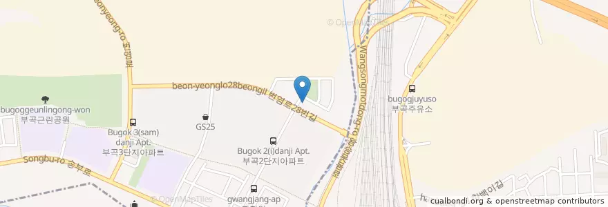 Mapa de ubicacion de 무봉리순대국 en Corea Del Sur, Gyeonggi, 의왕시, 부곡동, 군포2동.