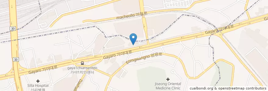 Mapa de ubicacion de 가야 119 안전센터 en Güney Kore, Busan, 부산진구, 가야동.
