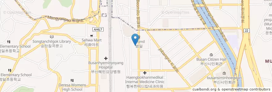 Mapa de ubicacion de 밤일 119 안전센터 en 韩国/南韓, 釜山, 東區, 범일동.
