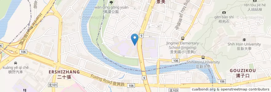 Mapa de ubicacion de 阿飛的蝴蝶 en تايوان, تايبيه الجديدة, 文山區.