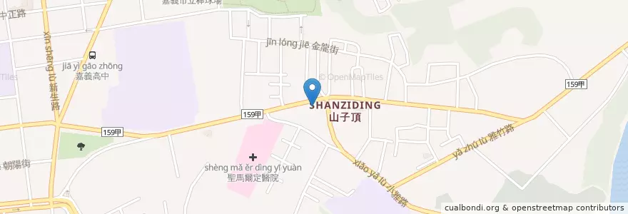 Mapa de ubicacion de GoStation en 台湾, 台湾省, 嘉義市, 嘉義県, 東区.