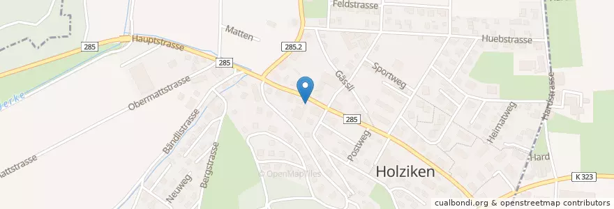 Mapa de ubicacion de Migrol Tankstelle Holziken en Suiza, Aargau, Bezirk Kulm, Holziken.