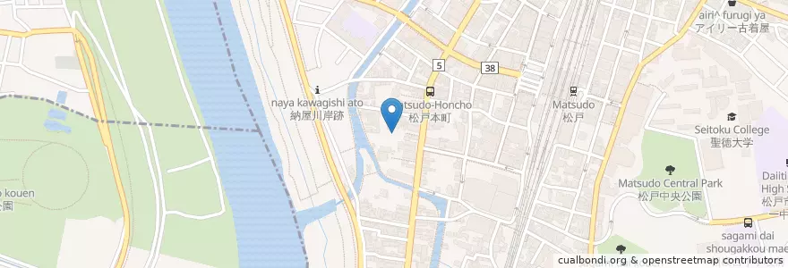 Mapa de ubicacion de 善照寺 en 日本, 千葉県, 松戸市.
