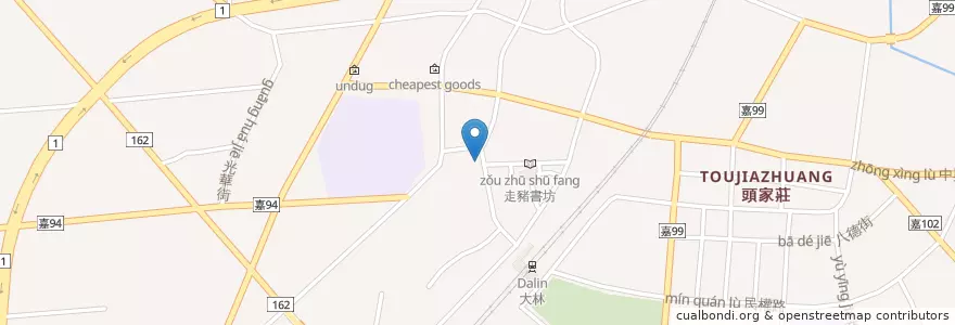 Mapa de ubicacion de 大東藥局 en Taiwán, Provincia De Taiwán, Condado De Chiayi, 大林鎮.