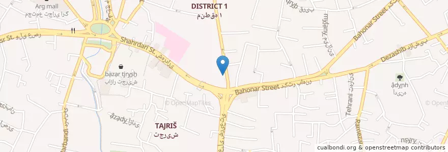Mapa de ubicacion de بانک رفاه en Irão, Teerã, شهرستان شمیرانات, Teerã, بخش رودبار قصران.