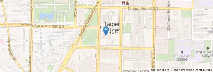 Mapa de ubicacion de ENJOY 臺北餐廳 en 타이완, 신베이 시, 타이베이시, 신이 구.