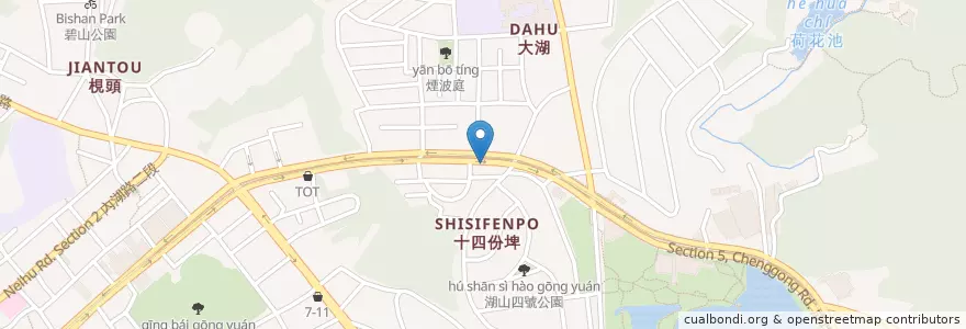 Mapa de ubicacion de 年糕紅石頭火鍋 en 台湾, 新北市, 台北市, 内湖区.