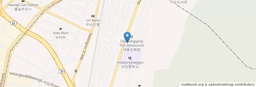 Mapa de ubicacion de 모라119안전센터 en 韩国/南韓, 釜山, 沙上區, 모라동.