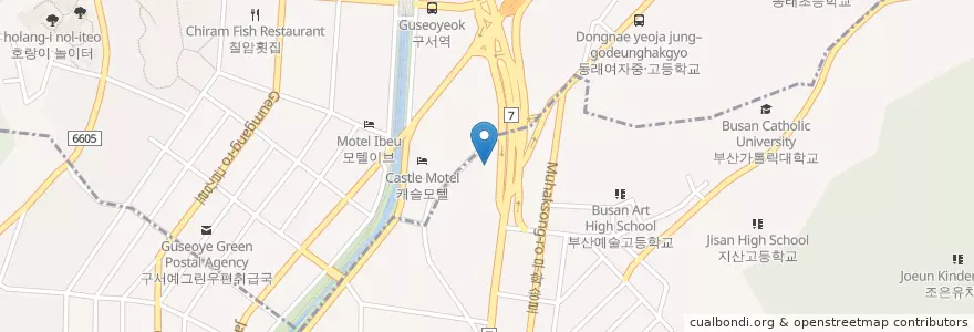 Mapa de ubicacion de 금정소방서 en Coreia Do Sul, Busan, 금정구.