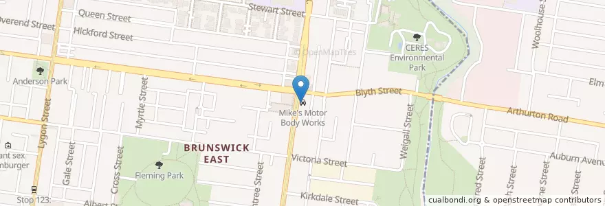 Mapa de ubicacion de Milkwood en 오스트레일리아, Victoria, City Of Moreland.
