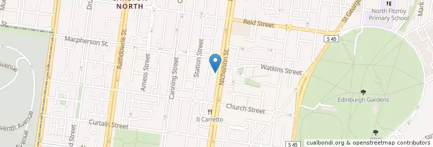Mapa de ubicacion de The Camel's Hump en 오스트레일리아, Victoria, City Of Yarra.