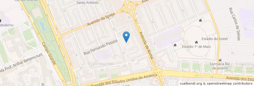 Mapa de ubicacion de Biblioteca Municipal en Portugal, Aire Métropolitaine De Lisbonne, Lisbonne, Grande Lisboa, Lisbonne, Alvalade.