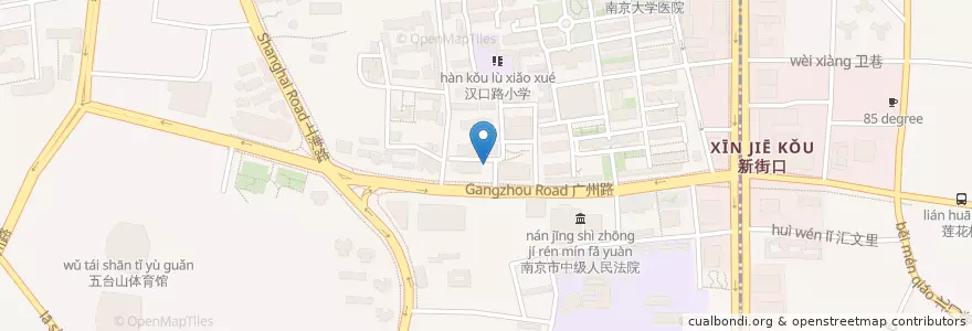 Mapa de ubicacion de 南京儿童医院 en China, Jiangsu, Nanquim, Distrito De Gulou.