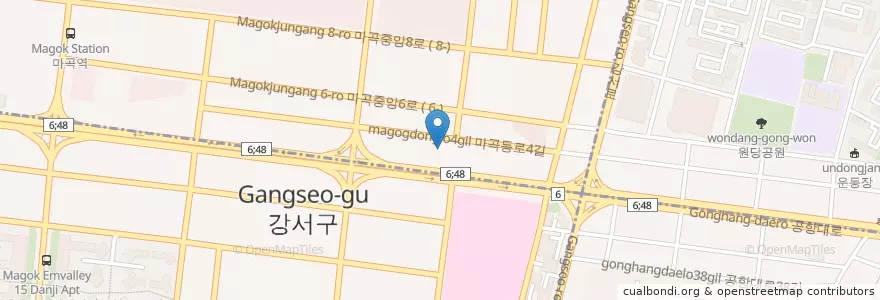 Mapa de ubicacion de 메가박스 마곡 en 韩国/南韓, 首尔, 江西区.