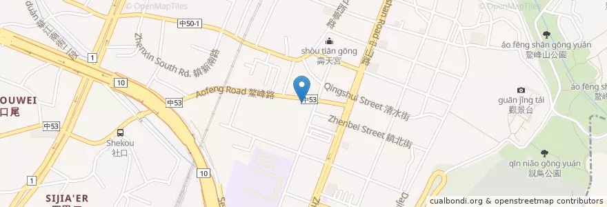 Mapa de ubicacion de 清水分局 en 臺灣, 臺中市, 清水區.
