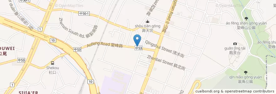 Mapa de ubicacion de 持田健保藥局 en Taiwan, Taichung, 清水區.