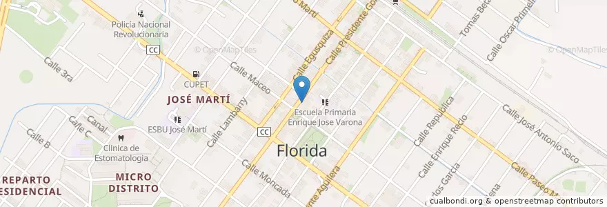 Mapa de ubicacion de Western Union en Cuba, Camagüey, Florida, Ciudad De Florida.