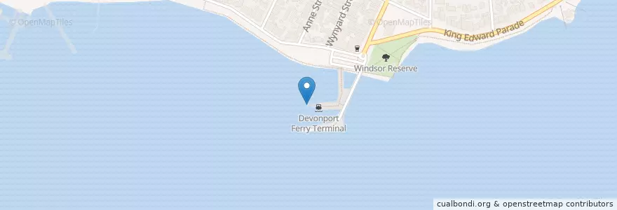 Mapa de ubicacion de Devonport Ferry Terminal en Новая Зеландия, Auckland, Devonport-Takapuna.