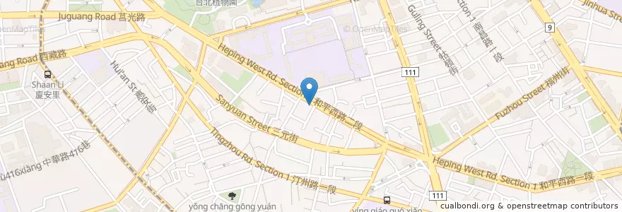 Mapa de ubicacion de 瑞興銀行 en 타이완, 신베이 시, 타이베이시, 중정 구.